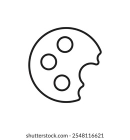 Biscuit icon Outline set in black and white color