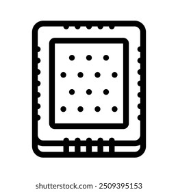 biscuit icon. Outline style design isolated on white background