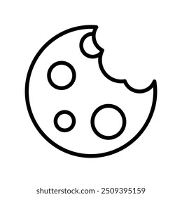 biscuit icon. Outline style design isolated on white background