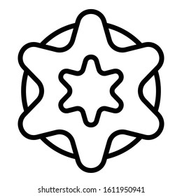 Biscuit icon. Outline biscuit vector icon for web design isolated on white background