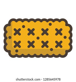 Biscuit icon. Single high quality biscuit related icon. Isolated biscuit symbols in white background. 