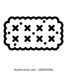 Biscuit icon. Single high quality biscuit related icon. Isolated biscuit symbols in white background. 