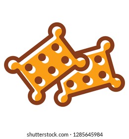 Biscuit icon. Single high quality biscuit related icon. Isolated biscuit symbols in white background. 