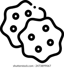 biscuit icon. Thin Linear Style Design Isolated On White Background