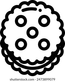 biscuit icon. Thin Linear Style Design Isolated On White Background