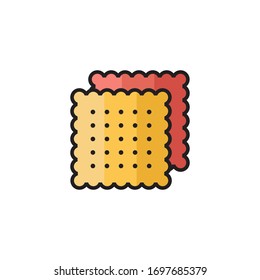 biscuit icon vector illustration filled outline style design. isolated on white background