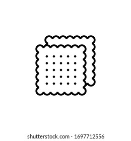 biscuit icon vector illustration outline style design. isolated on white background
