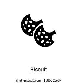 Biscuit icon vector isolated on white background, logo concept of Biscuit sign on transparent background, filled black symbol