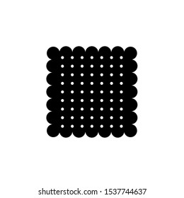 Biscuit icon vector isolated on white background. Cracker icon