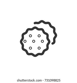 biscuit icon vector. outline style design