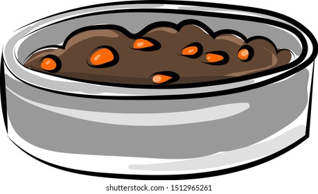 Biscuit, illustration, vector on white background.