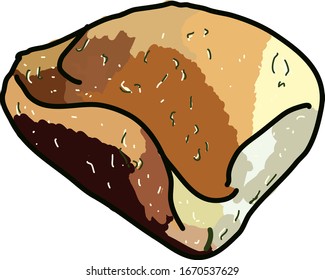 Biskuit, Illustration, Vektorillustration auf weißem Hintergrund.