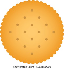 A biscuit isolated vector illustration.