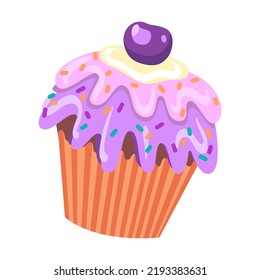 Biscuit isolated vector illustration. Confectionery and sweet shop. Sweets and cakes flat icon