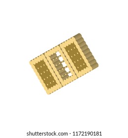 Biscuit isometric left top view 3D icon