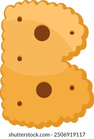 Elemento de Vector de alfabeto de letras de galleta