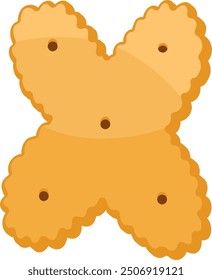 Biscuit Letter Alphabet Vector Element