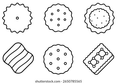 biscuit line art outline drawing for food lovers