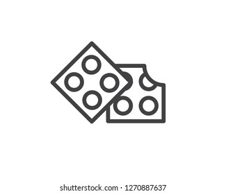 biscuit line icon illustration vector,biscuit line icon illustration design