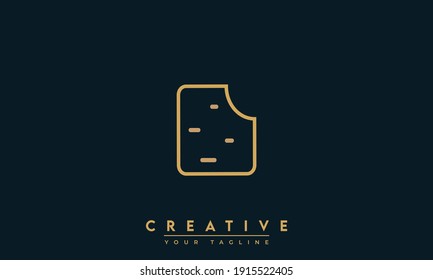 Biskuit-Logo-Monogramm-Logo-Design, Vektorgrafik-Vorlage