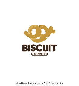 Biscuit logo template. Cookies logo template vector