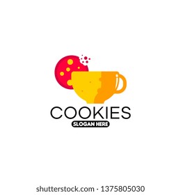 Biscuit logo template. Cookies logo template vector