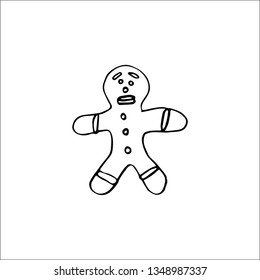 biscuit man vector sketch