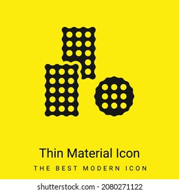Icono de material amarillo brillante mínimo