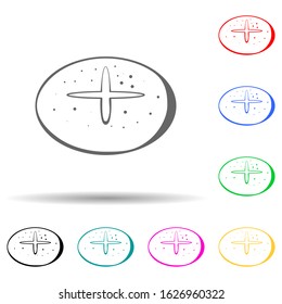 biscuit multi color style icon. Simple thin line, outline vector of bakery shop icons for ui and ux, website or mobile application