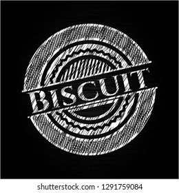 Biscuit on blackboard