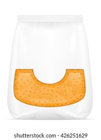 biscuit in packaging vector illustration isolated on white background