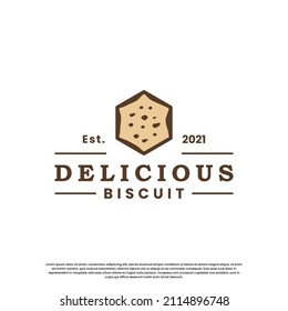 biscuit product label logo design. biscuit vintage emblem logo.