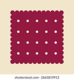 Biscuit red trendy useful vector Illustration design gorgeous colorful background.eps