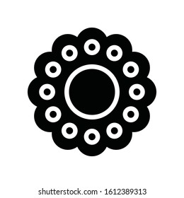 biscuit related sweets and candy vector in solid design