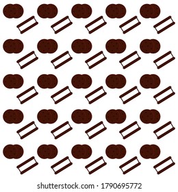 Biscuit seamless pattern background.Colorful wallpaper vector illustration and good for printing