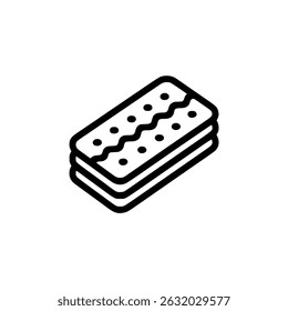 biscuit snack food sweet logo vector illustration template design