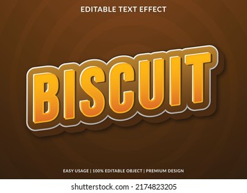 Biscuit Text Effect Template With Editable Layout And Abstract Style Use For Business Logo And Brand