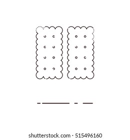 Biscuit thin line icon. Mbe minimalism style