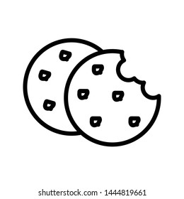 biscuit thin line vector icon