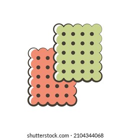 Biscuit vector Filled Outline Icon Design illustration. Food and Drink Symbol on White background EPS 10 File