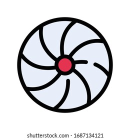 biscuit vector flat color icon 