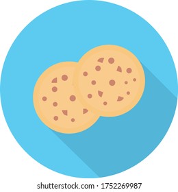biscuit vector flat color icon 