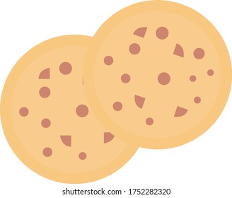 icono de color plano de vector biscuit 