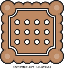 Keks, Vektorflachfarbensymbol 