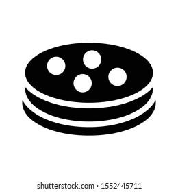 biscuit vector glyph flat icon