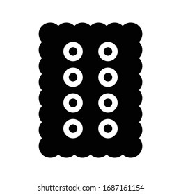 biscuit vector glyph flat icon 