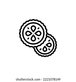 biscuit vector icon. bakery icon outline style. perfect use for logo, presentation, website, and more. simple modern icon design line style