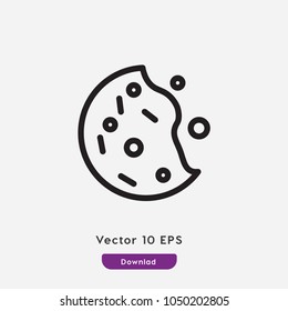 Biscuit vector icon. Cracker symbol. Best modern flat pictogram illustration for web and mobile apps design.