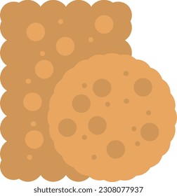 Biscuit Vector Icon Flat Style