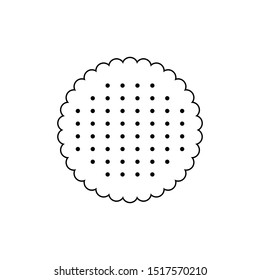 Biscuit vector icon isolated on white background